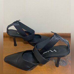 Nina Elegant Strappy Black Heels